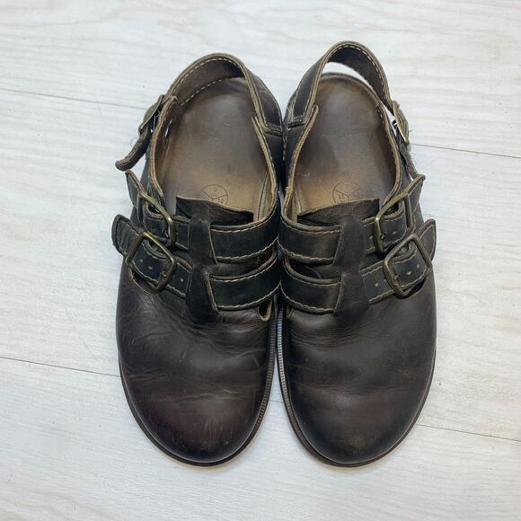 Vintage Dr. Martens 8194 Slingback‎ Sandals Mens Size 10 Brown Leather Buckle main image 8